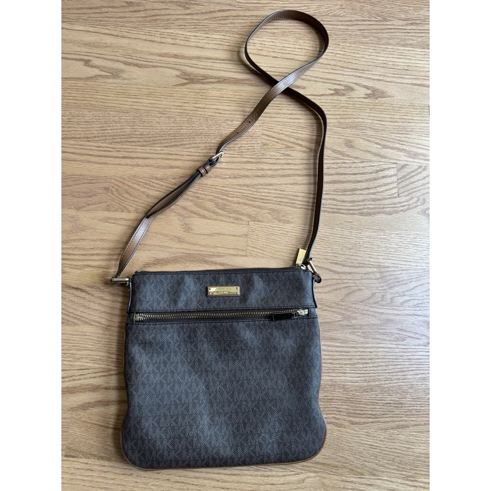 Michael Kors Brown Crossbody Bag with Gold Hardware
